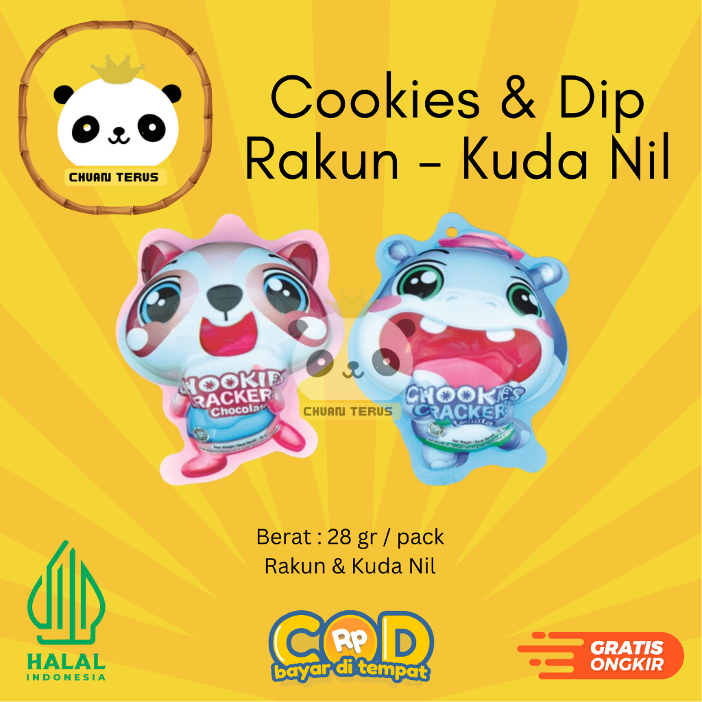 

BISKITOP - BISCUITS ZOO KUDANIL RAKUN 30gm Biskuit Kue Kering Anak Enak Cemilan Biscuit Isi Selai