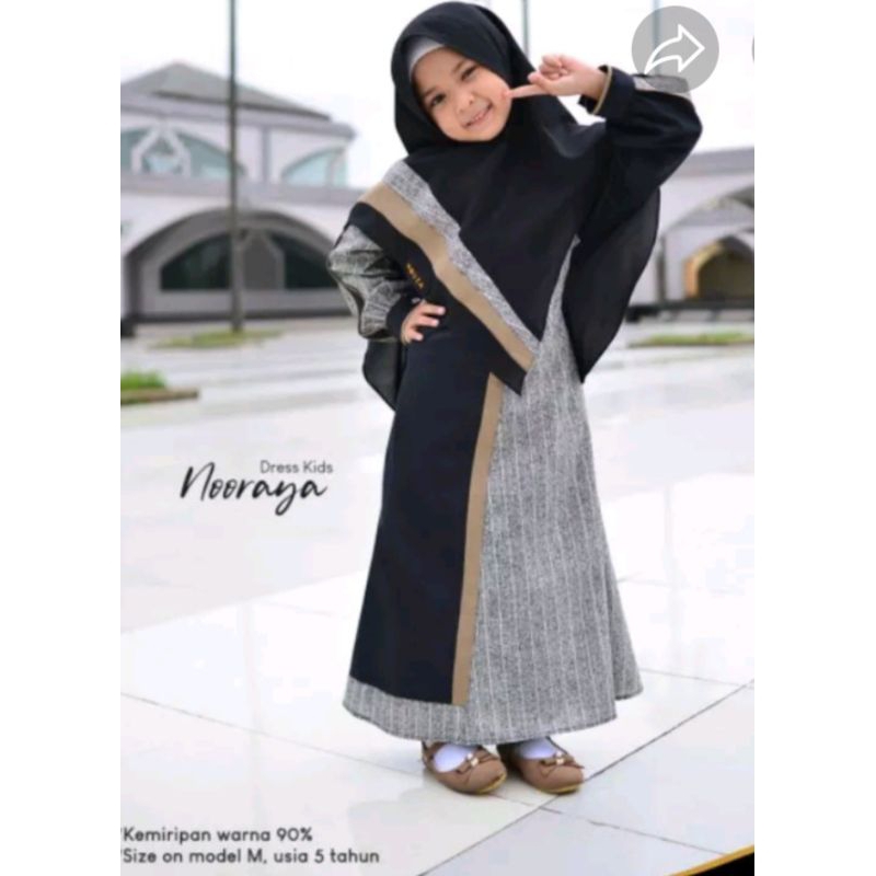 Preloved Nooraya Dress kids set khimar by Mouza