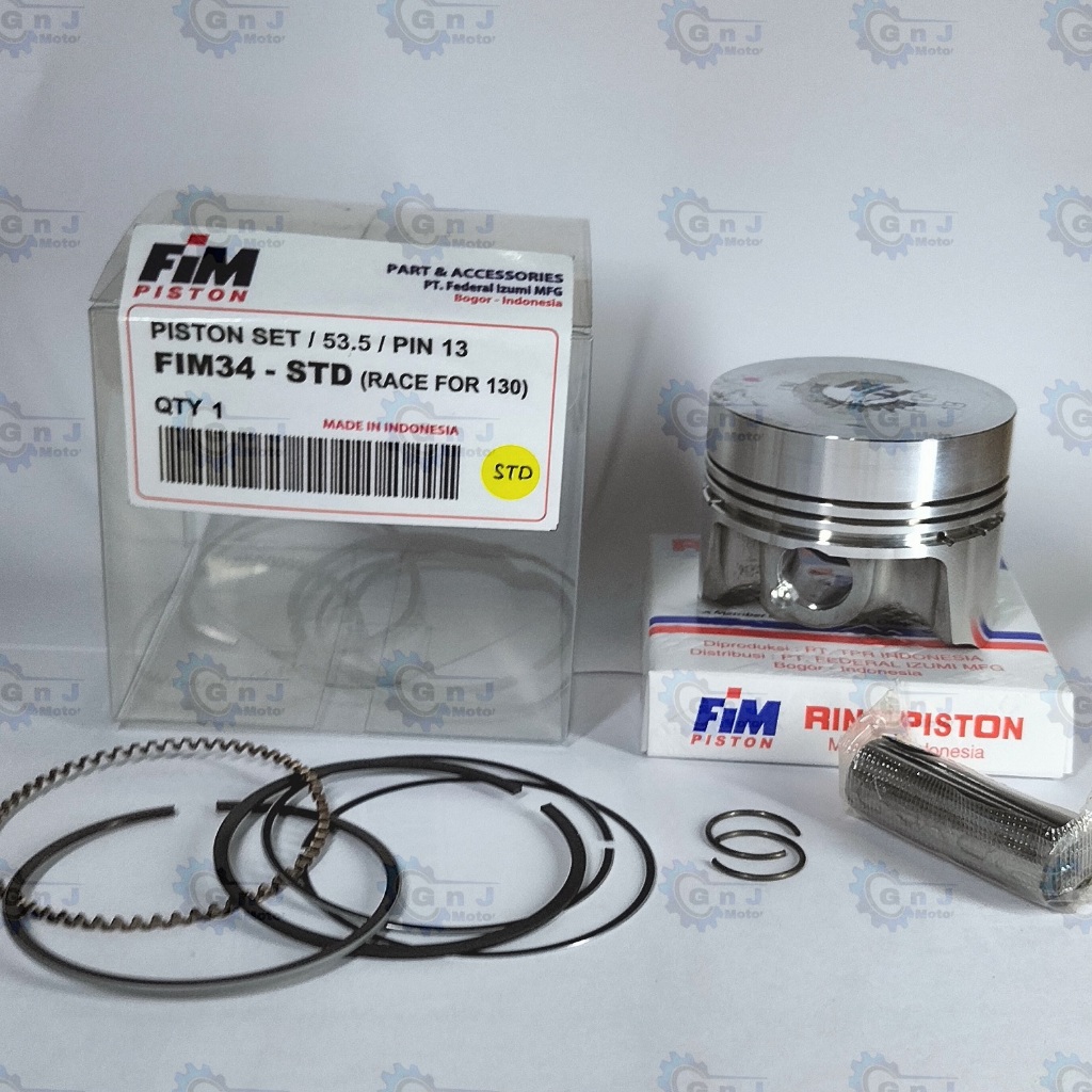 Piston Kit FIM Forging Jupiter Z, Vega R Dome Mentah Pen Pin 13 DM 53.5 | 54 | 54.5 | 54.75 | 55 | 5