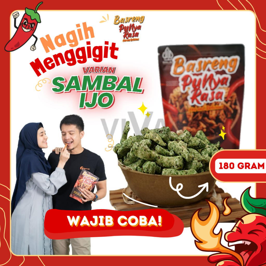 

Basreng Punya Rasa Camilan Instan Rasa Cabe Ijo Bumbu Melimpah