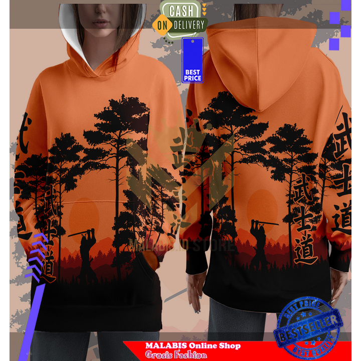 Jaket Hoodie Bushido FULLPRINTING Wanita Premium Terbaru Art 2