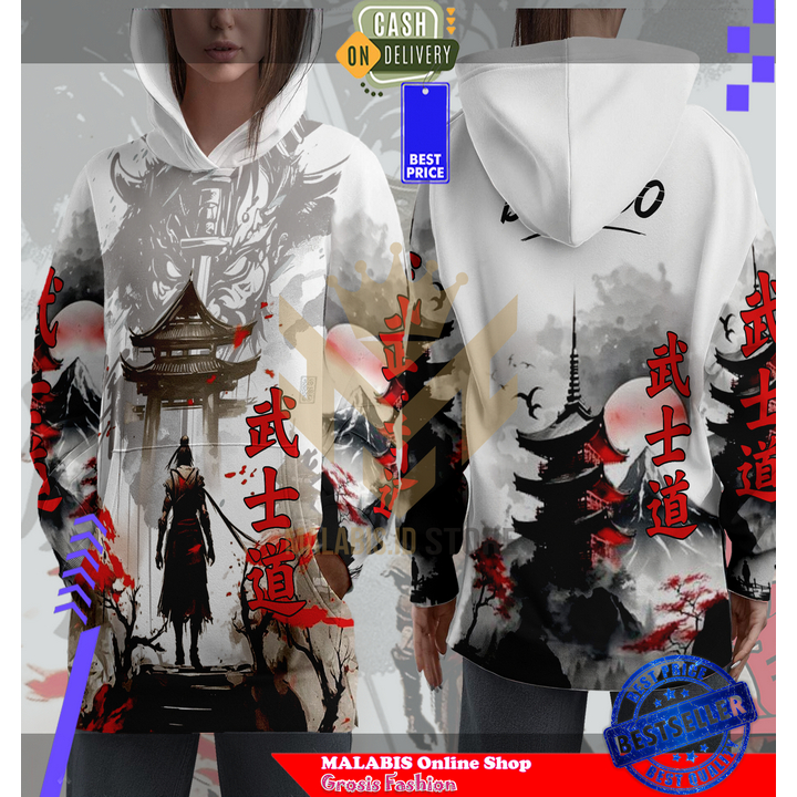 Jaket Hoodie Bushido FULLPRINTING Wanita Premium Terbaru Art 5