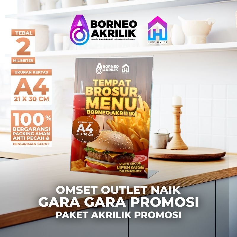 

Tempat Brosur Akrilik Stand A4 Type L Wadah Brosur Akrilik Media Promosi Akrilik Perlengkapan Usaha Poster Plakat akrilik lembaran Dilemashop Indonesia Borneo Akrilik