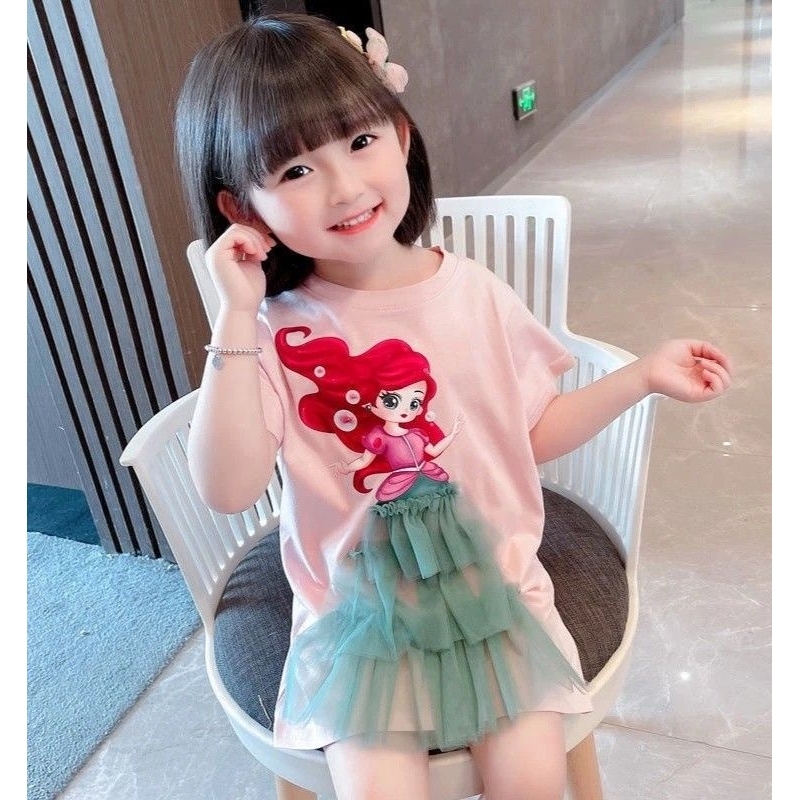 baju anak perempuan dress anak mermaid