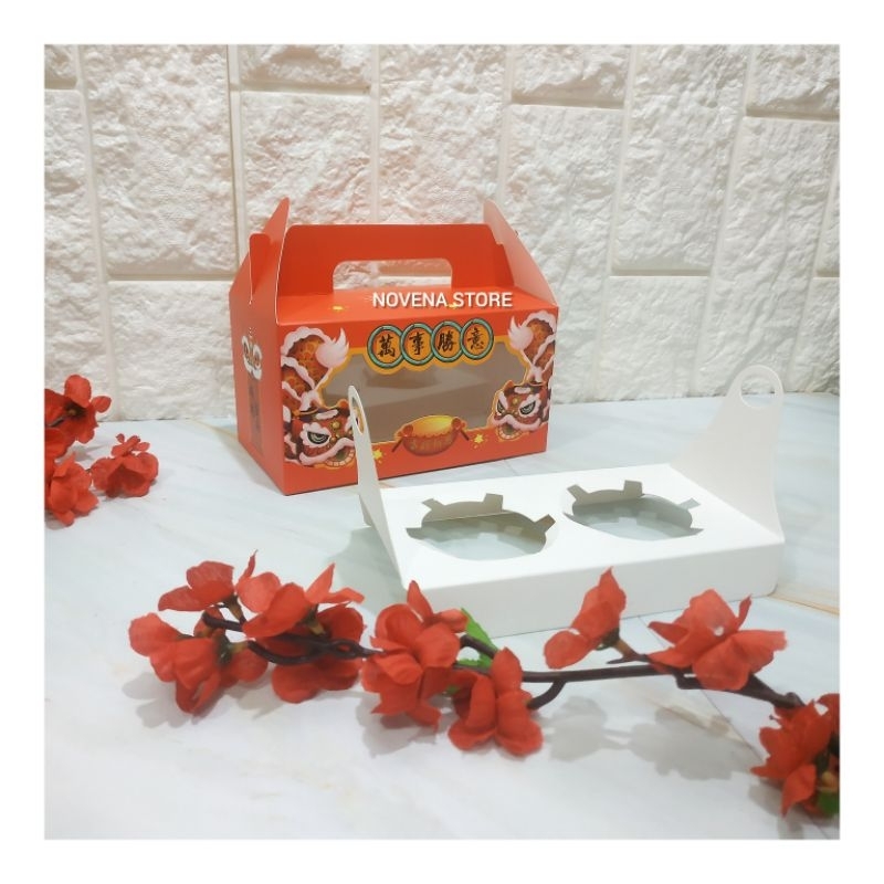 

BOX IMLEK CUPCAKE 2 LUBANG-KOTAK CUP CAKE CNY-DUS KADO HAMPERS SINCIA