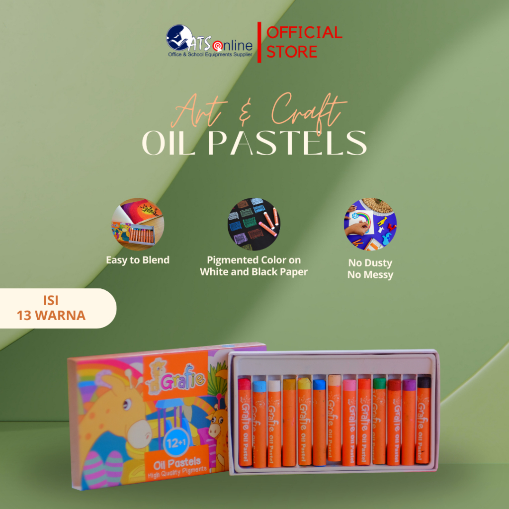 

GRAFIE Oil Pastel Crayon Alat Tulis Kreativitas ATK untuk Anak
