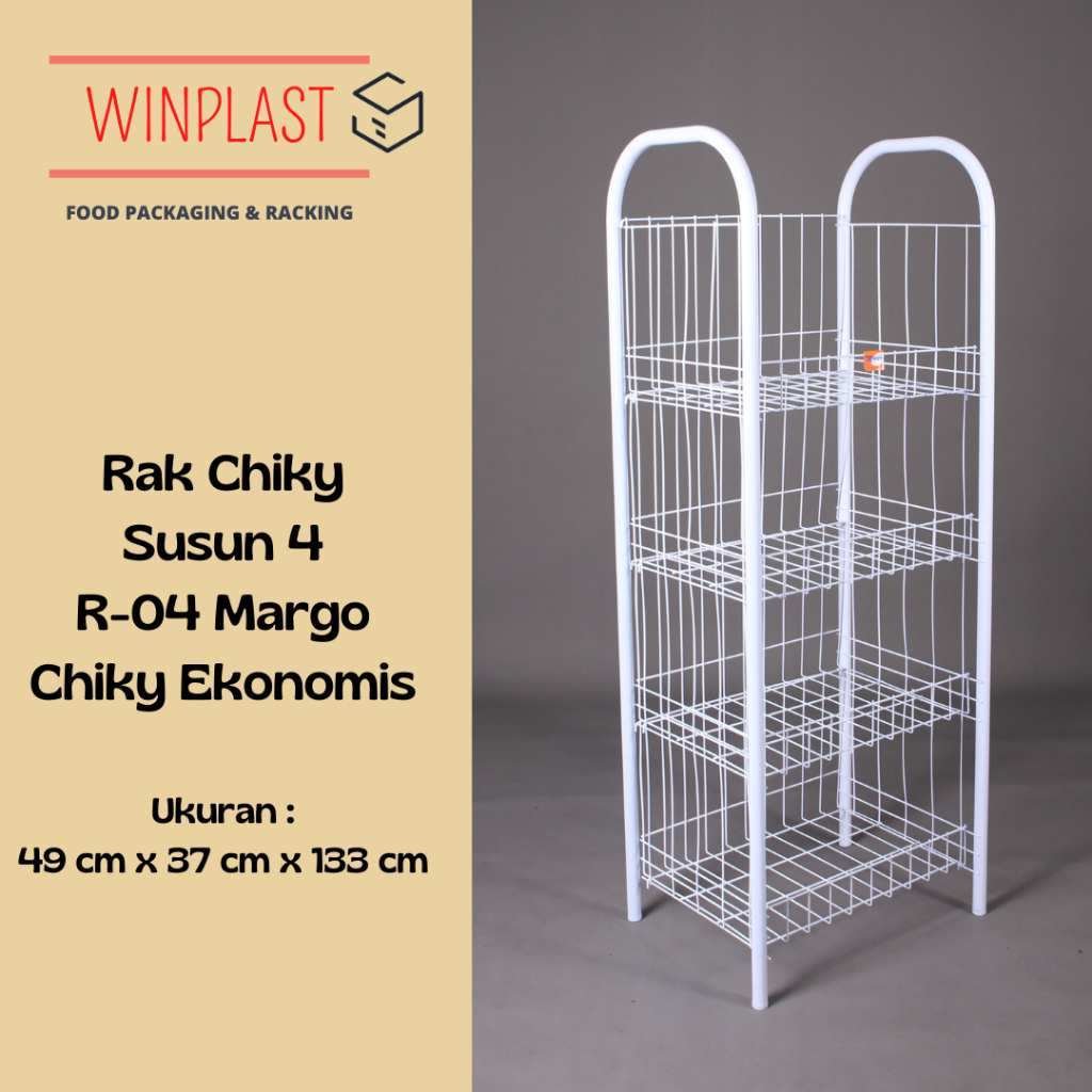 Rak Chiki / Rak Display / Rak Jajan 4 Susun R-04 Margo Chiky Ekonomis