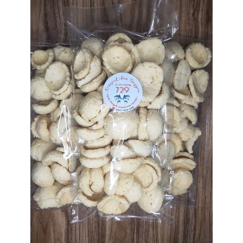 

Krupuk Mangkok Super 729 ikan tenggiri asli Palembang