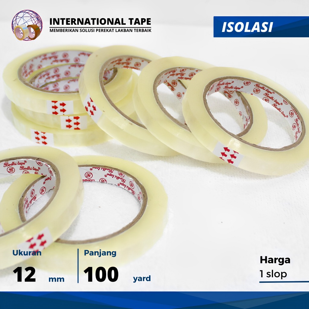 

RB ISOLASI BODHI TAPE" 12/24mm x 100 yard TAPE "SLOP