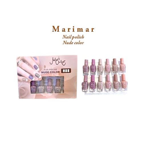 KUTEK WARNA NUDE MARIMAR - MARIMAR NAIL POLISH NUDE COLOR PERBOX ISI 12PC -KUTEK MARIMAR NUDE