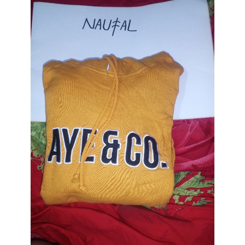 Hoodie Aye & co Demolay Mustard