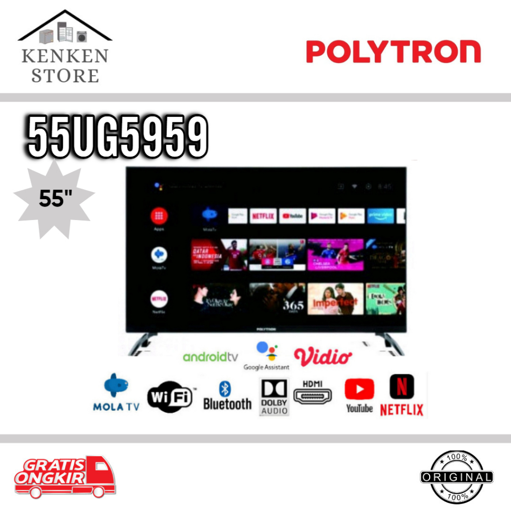 TV LED ANDROID POLYTRON 55UG5959 55INCH