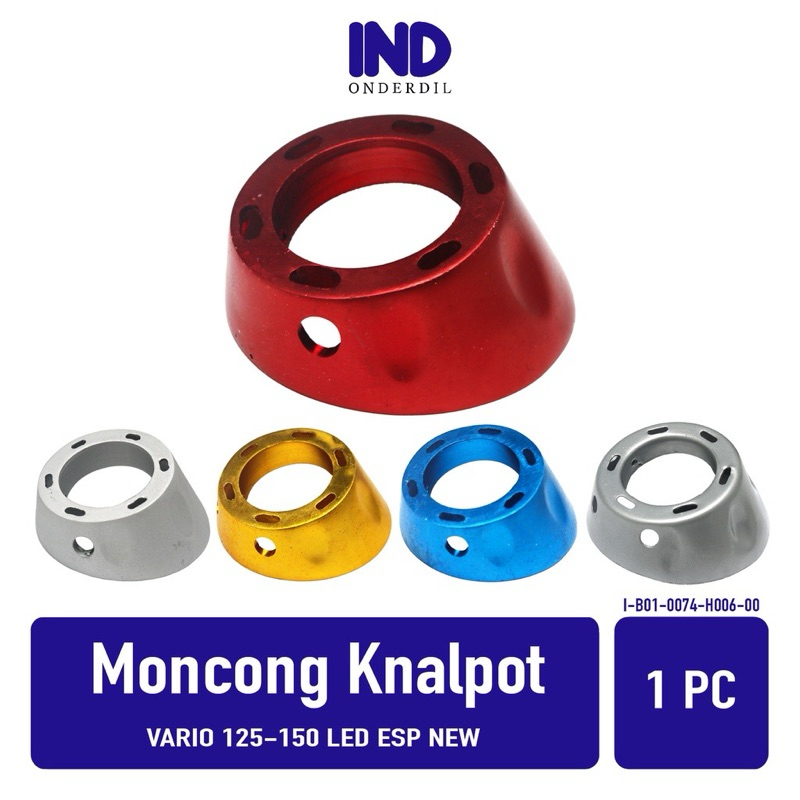 Tutup-Cover Ujung-Moncong-End Knalpot-Kenalpot-Cup-Endmuffler Vario 125-150 LED eSP New-PCX Babet-Be