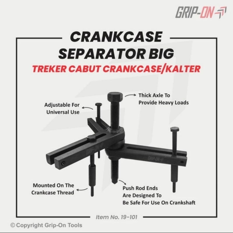 Treker belah mesin - crankcase separator big - Grip on