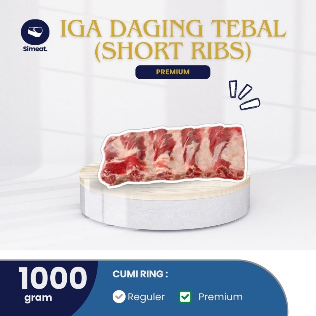 

Tulang Iga Daging Tebal/ Short Ribs 1kg