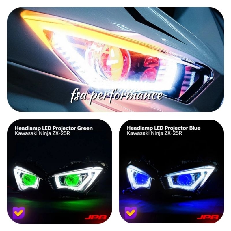 Headlamp Lampu Depan JPA HID Projector Projie Kawasaki ZX25R / ZX-25R FSA