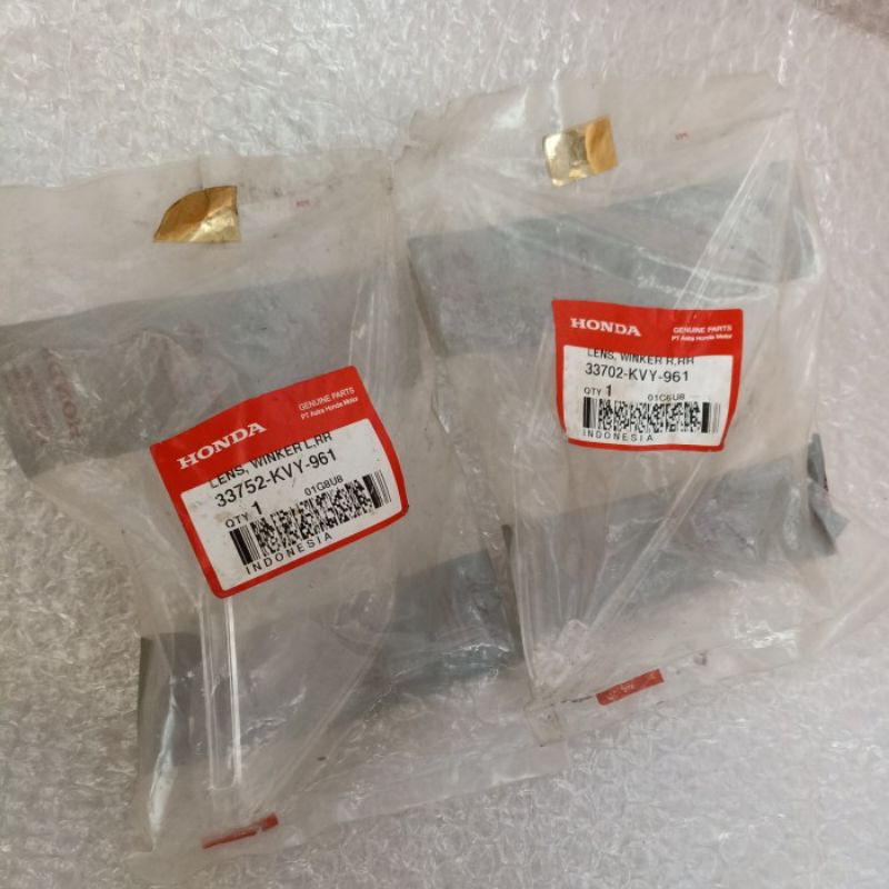 MIKA KACA LAMPU SEIN BELAKANG KANAN KIRI HONDA BEAT KARBU CARBU LAMA ORI AHM 33752-KVY-961 33702-KVY