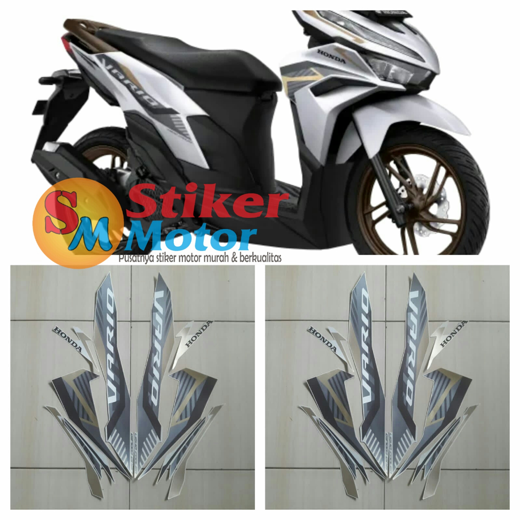 STIKER STRIPING LIS LES BODY MOTOR HONDA VARIO 125 2022 CBS-ISS BIRU DOFF