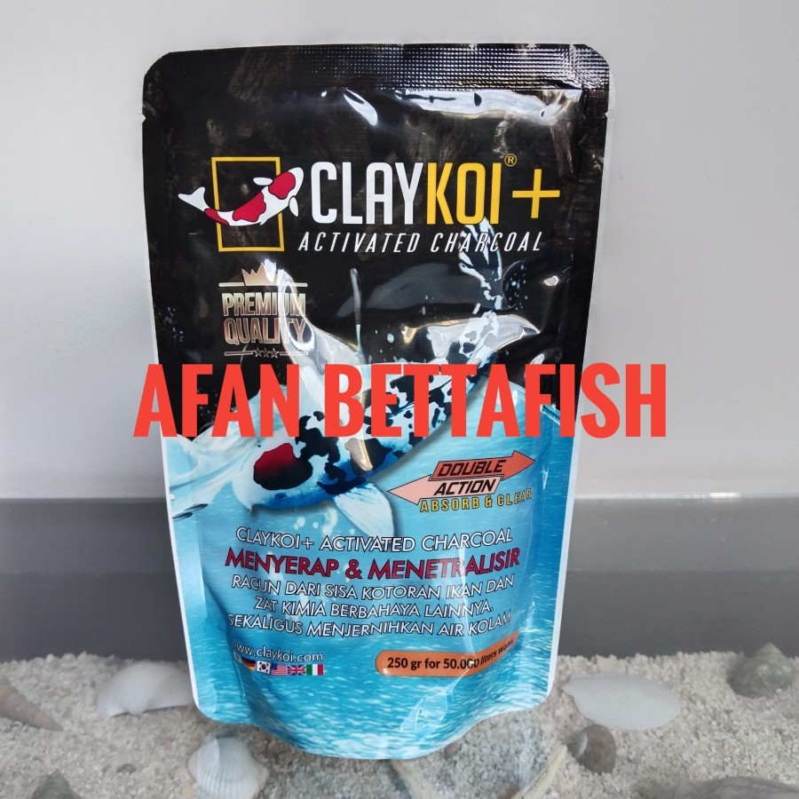 Clay Koi Plus 250gr Penjernih Air Kolam Koi Charcoal ClayKoi 250 gram