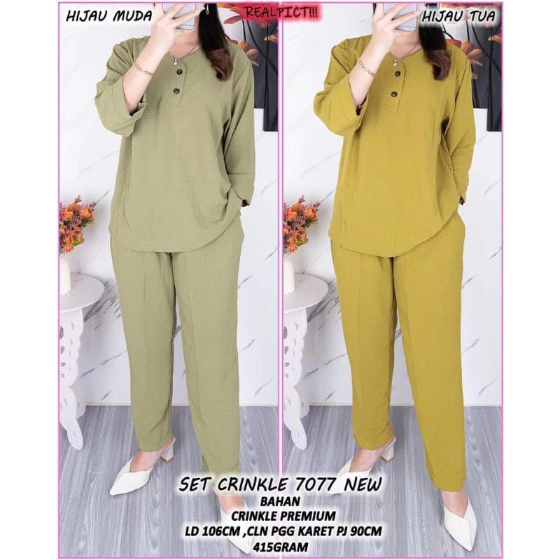 Raffinsyah One Set Crinkle // One set Wanita terbaru // set crinkle premium