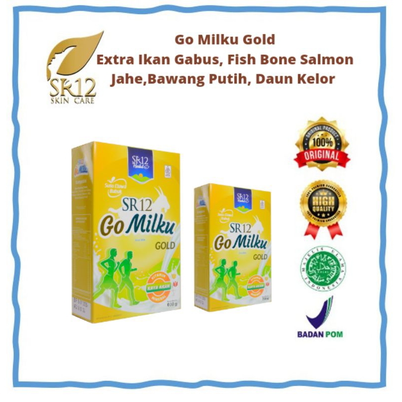 ( Bisa Cod ) Gomilku Gold Sr12 Susu kambing Etawa Original Mengatasi Nyeri Sendi Aman Untuk Penderit