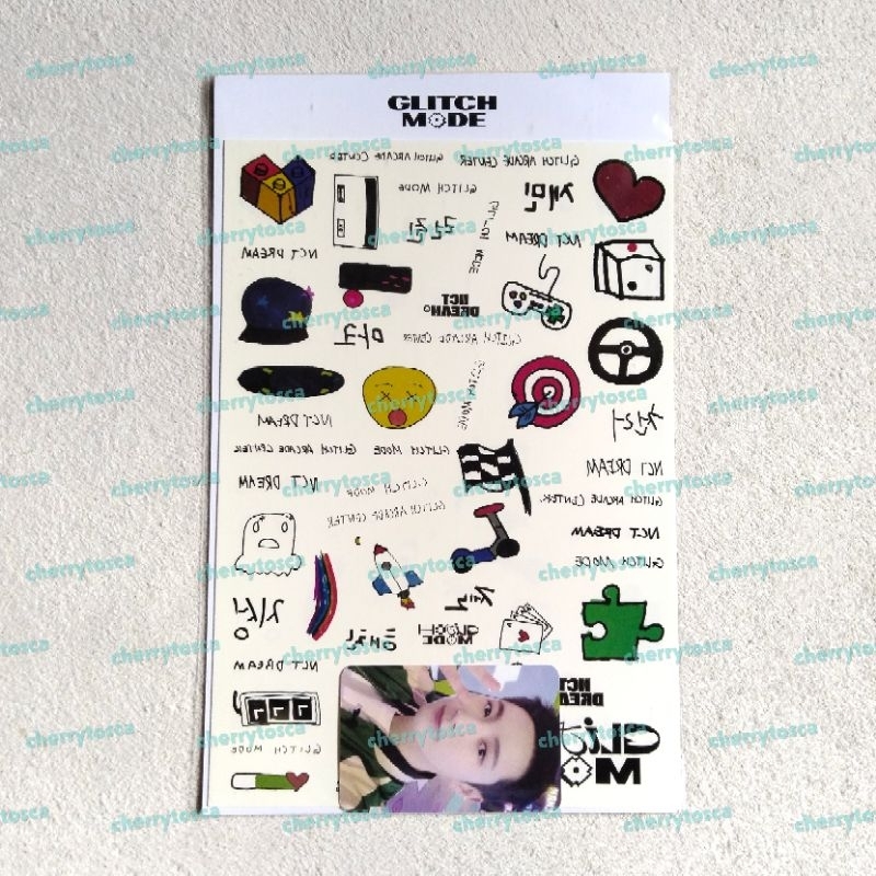 Photocard renjun tatto luggage sticker glitch mode md aab renjun nct dream istj candy