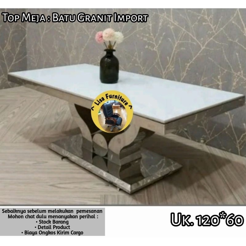 Meja Tamu Granit|Meja Tamu Granit Bulat|Meja Tamu Aesthetic|Meja Tamu Marmer|Meja Tamu|Meja Tamu Kay