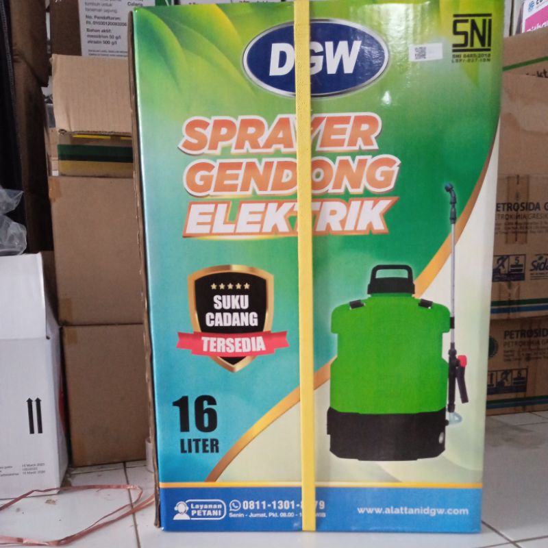 Sprayer/ Tangki Elektrik DGW Model Baru - 16Liter Hijau Hitam