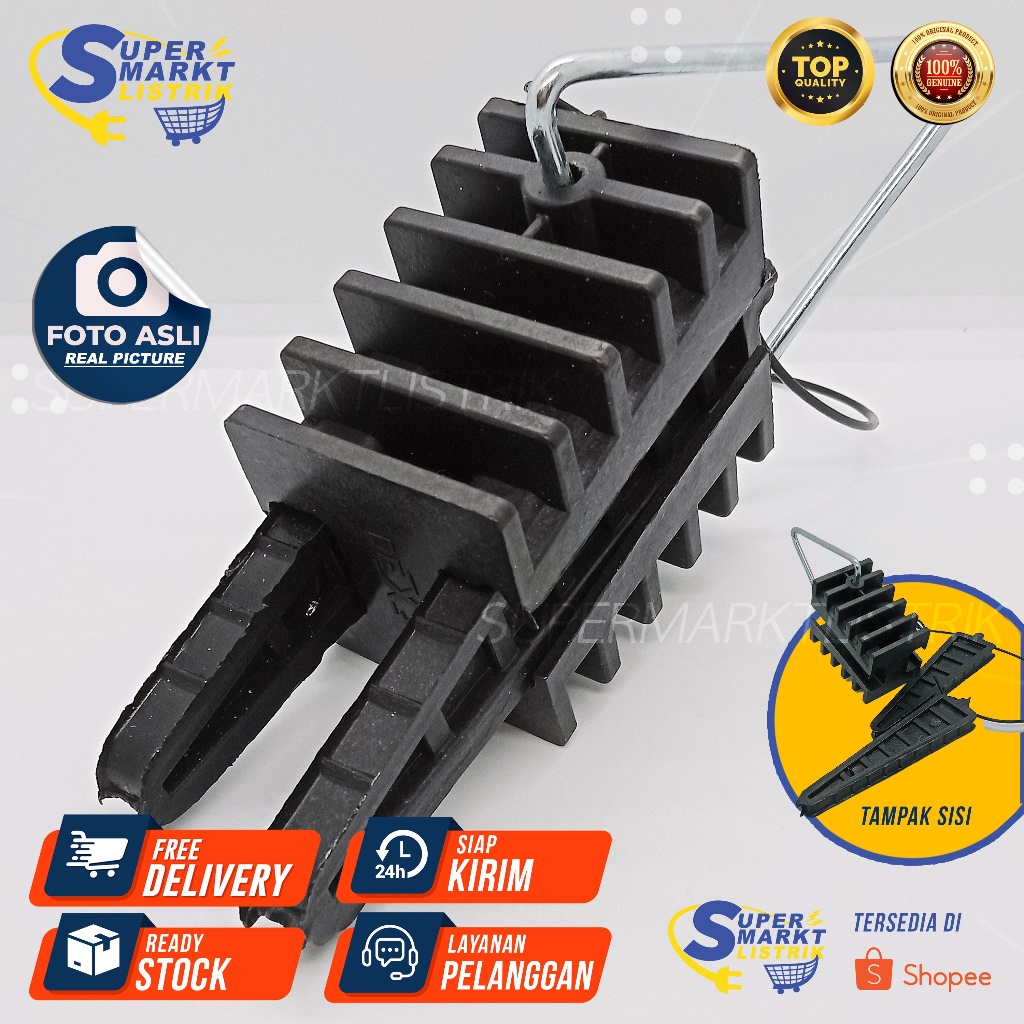 Service Wedge Clamp Dexta Klem Tarikan Kabel PLN Hitam