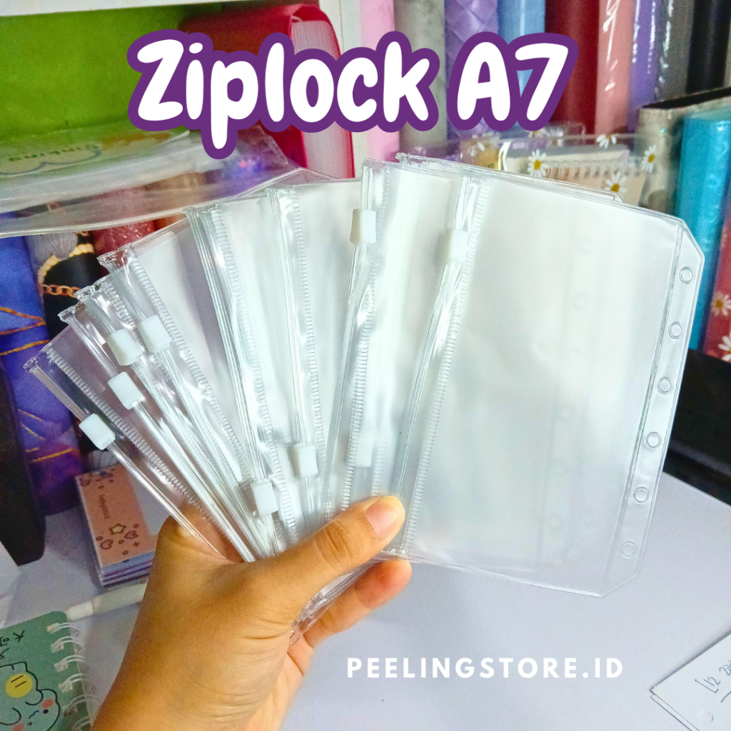 

A7 Ziplock Binder Pocket Kantong / Ziplock bag / Pouch / Zipper PVC