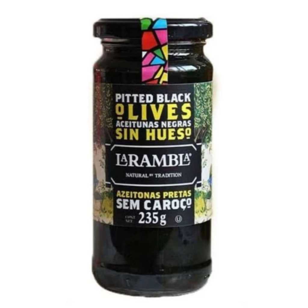 

La Rambla Buah Zaitun Olive Hitam - Black Pitted Olives 235gr Spain