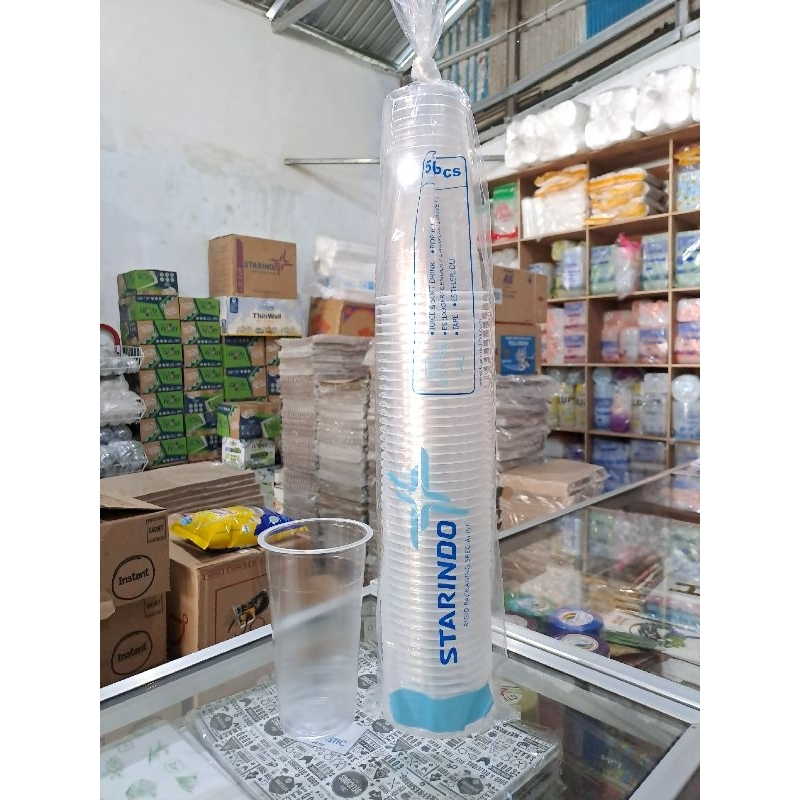 Gelas plastik 22oz STARINDO polos 8g