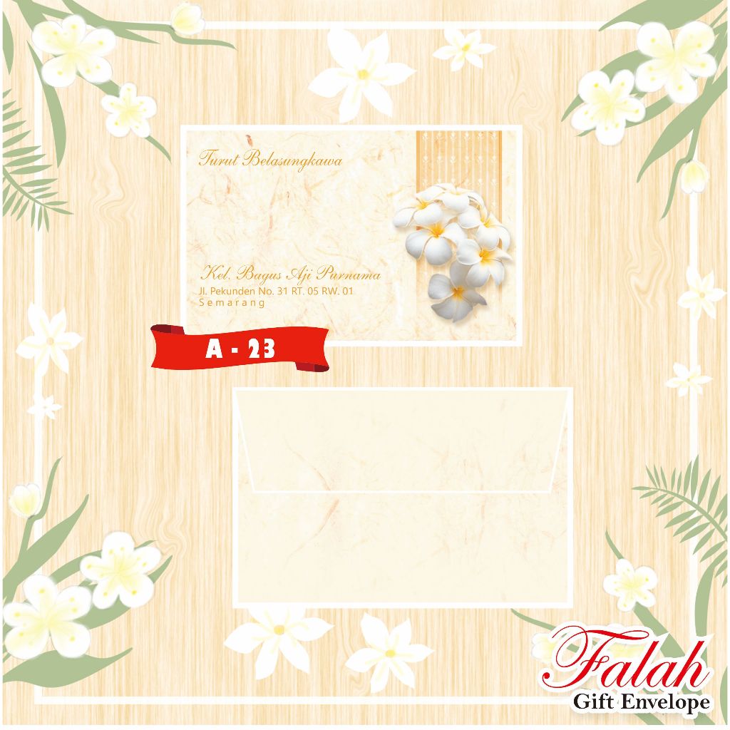 

Amplop Kondangan atau Angpau Sumbangan Nikah Motif Falah A 23 Isi 50 Sehari Jadi