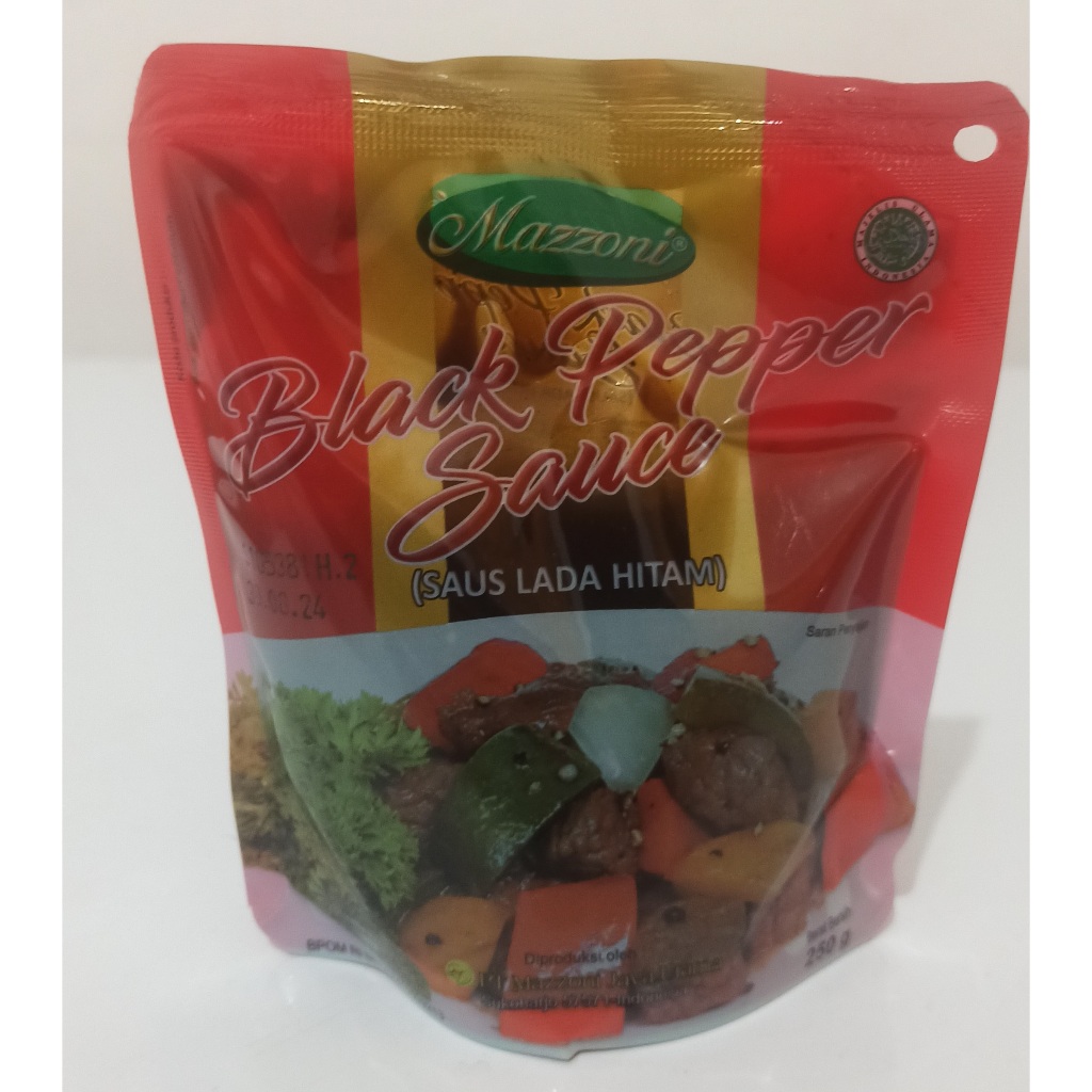 

Saus Black Pepper /Lada hitam Mazzoni 250gr