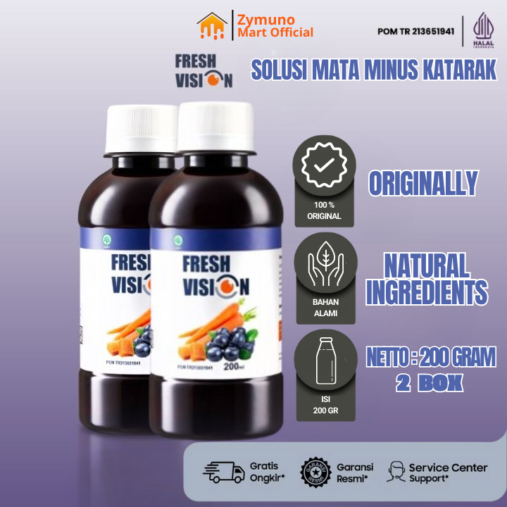 Fresh Vision Paket 2 Botol - 3x Lebih Ampuh Atasi Masalah Mata Suplemen Madu Original Mengatasi Mata