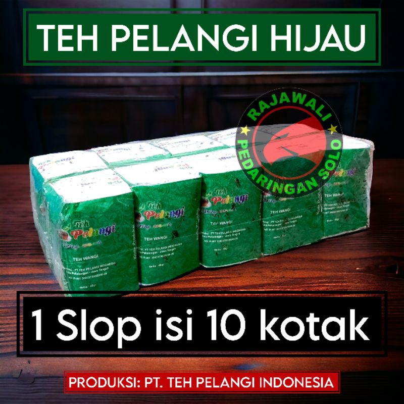 

TEH PELANGI HIJAU TEH JUMBO 1 SLOP ISI 10 KOTAK