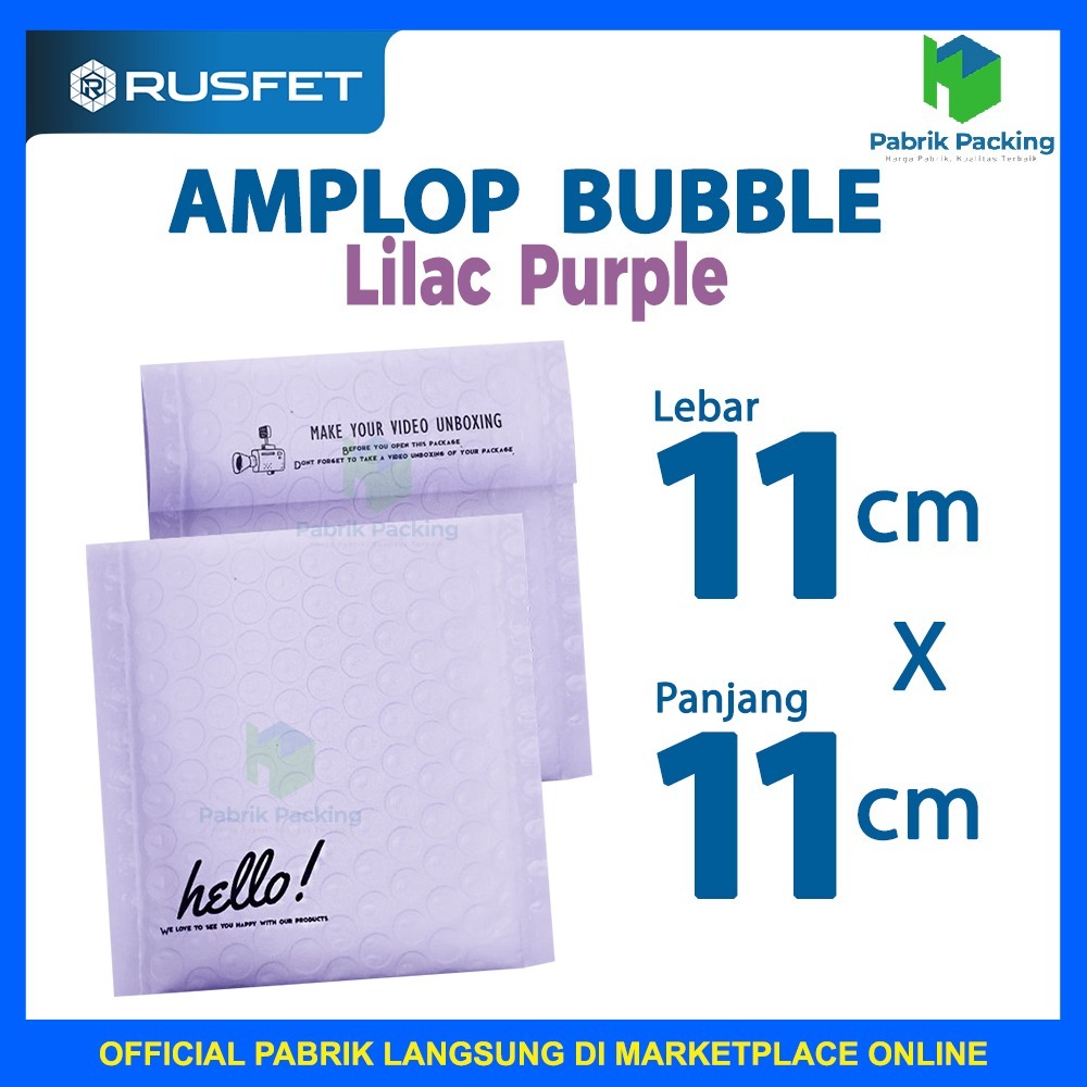 

AMPLOP BUBBLE MURAH | POLYBUBBLE MURAH LIGHT PURPLE 11X11CM