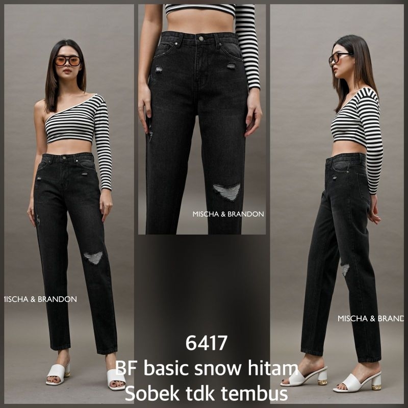 CELANA JEANS WANITA BOYFRIEND KULOT PENSIL STRETCH MELAR MISCHA BRANDON ORI