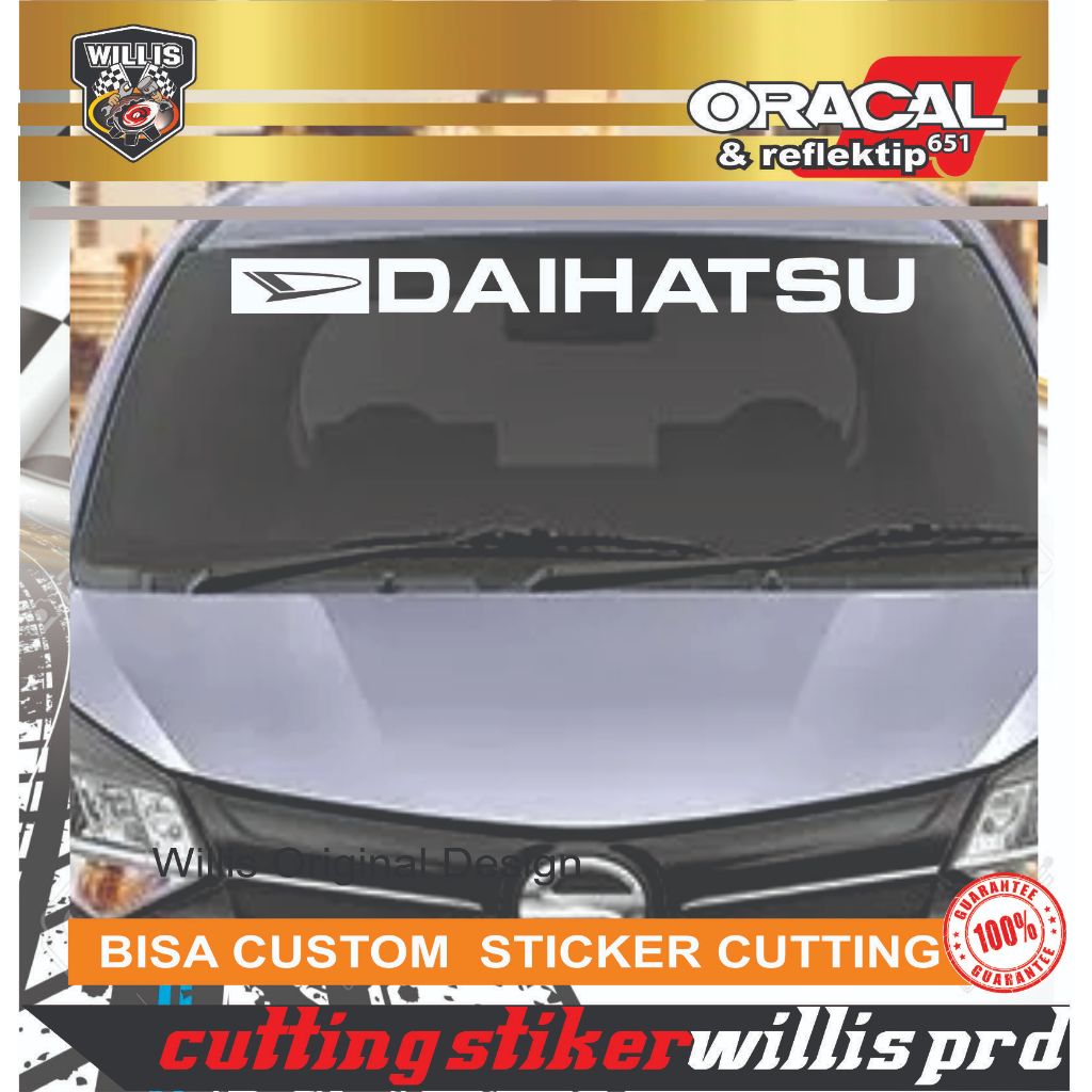 Sticker Stiker Kaca Depan Mobil Daihatsu Windshield