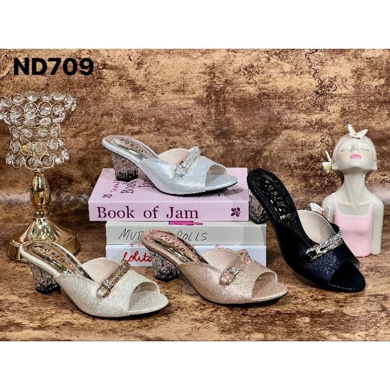 Sandal High Heels Wanita Pesta Formal Fobio ND709