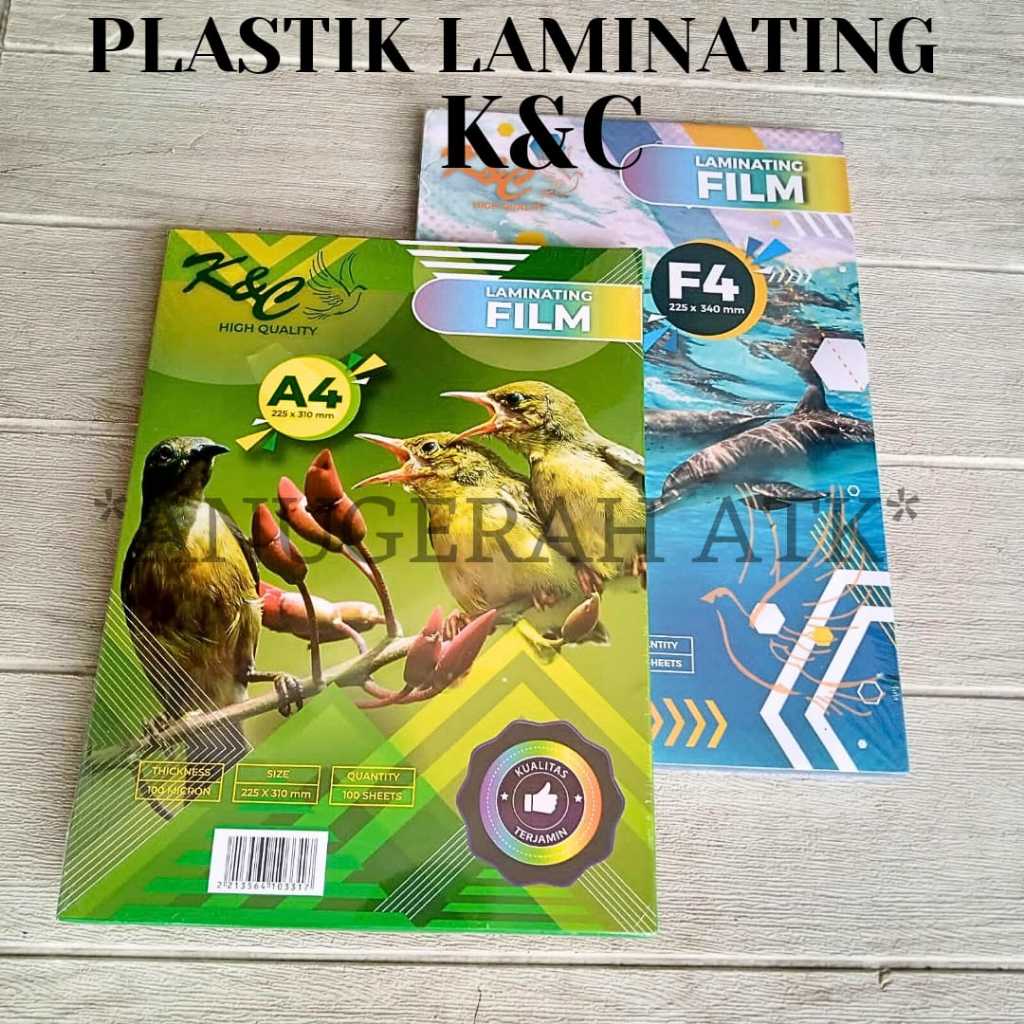 

(1Pack=isi100) Plastik laminating K&C 100 Micron