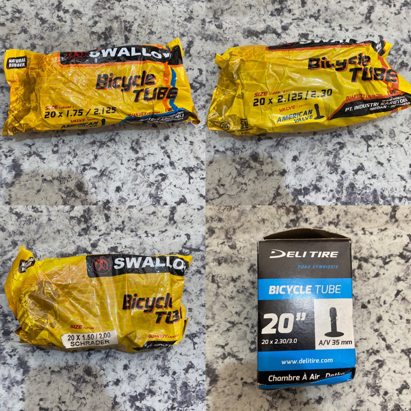 Ban Dalam Sepeda BMX Mini Lipat 20 inch Cop motor AV American Valve SWALLOW