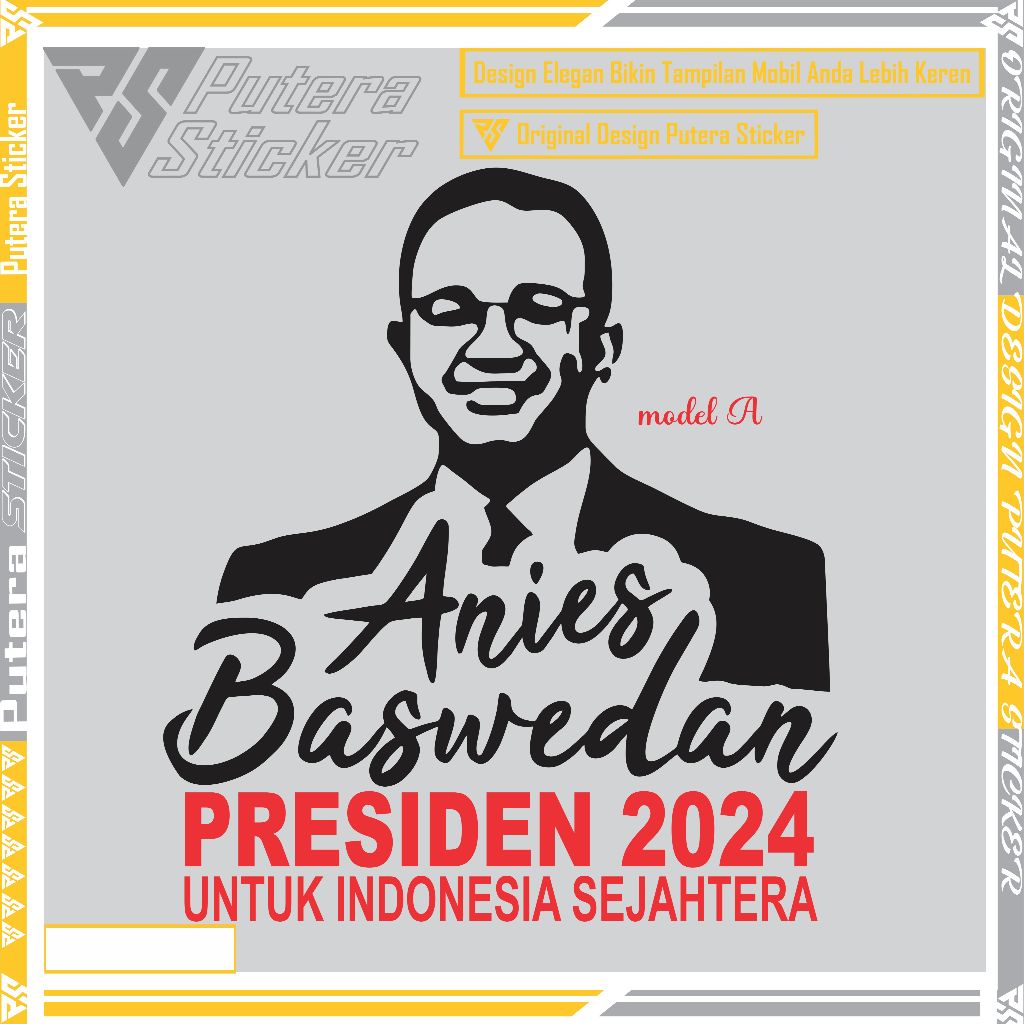 cutting stiker ANIES BASWEDAN stiker visor nmax kaca mobil anies baswedan