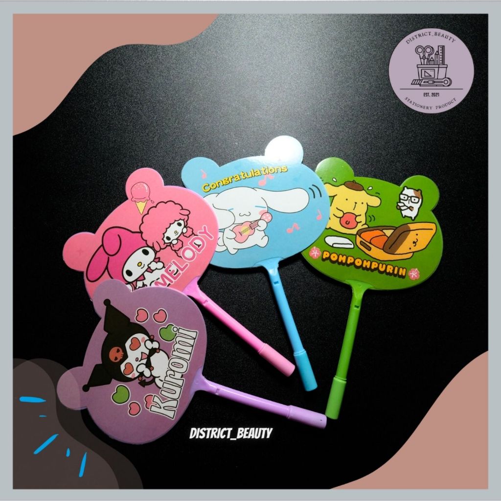 

PULPEN KIPAS SANRIO PENA GEL KIPAS KUROMI CINNAMOROL LUCU KIPAS BOLPEN SANRIO
