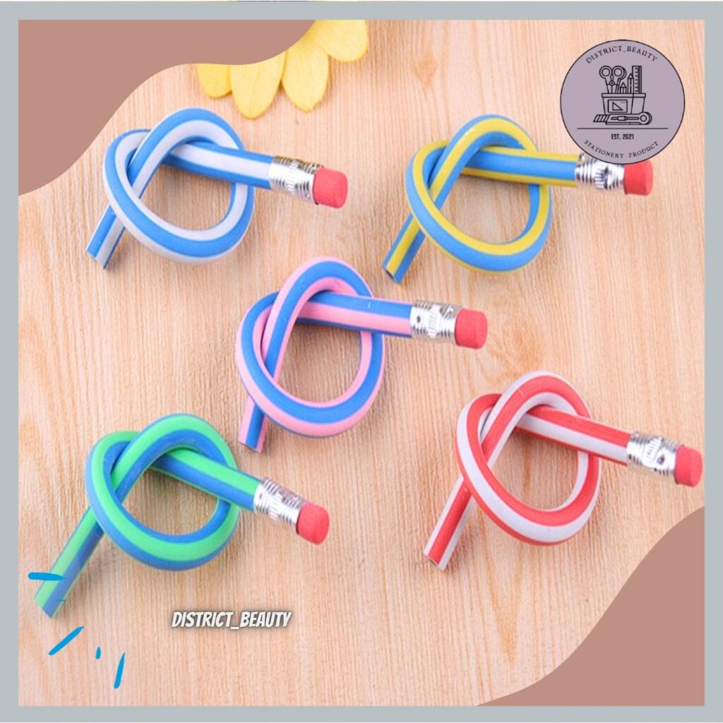 

Pensil Flexsible Lentur Pensil Gulung Unik Lucu Pensil Sekolah Lentur Unik Lucu Alat Tulis Sekolah Anak Pencil Karet Inul