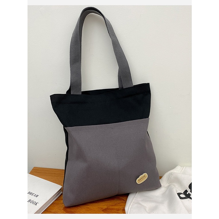 TAS CANVAS, SLING BAG CANVAS WANITA, TOTE BAG KOREAN STYLE, HANDBAG CANVAS