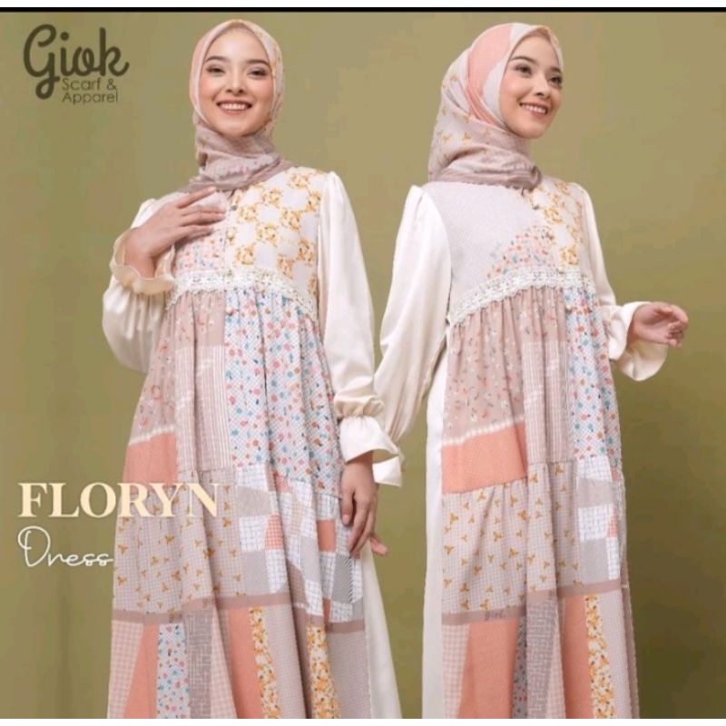 Floryn Dress by Giok Apparel -gamis printing dengan pattern lucu