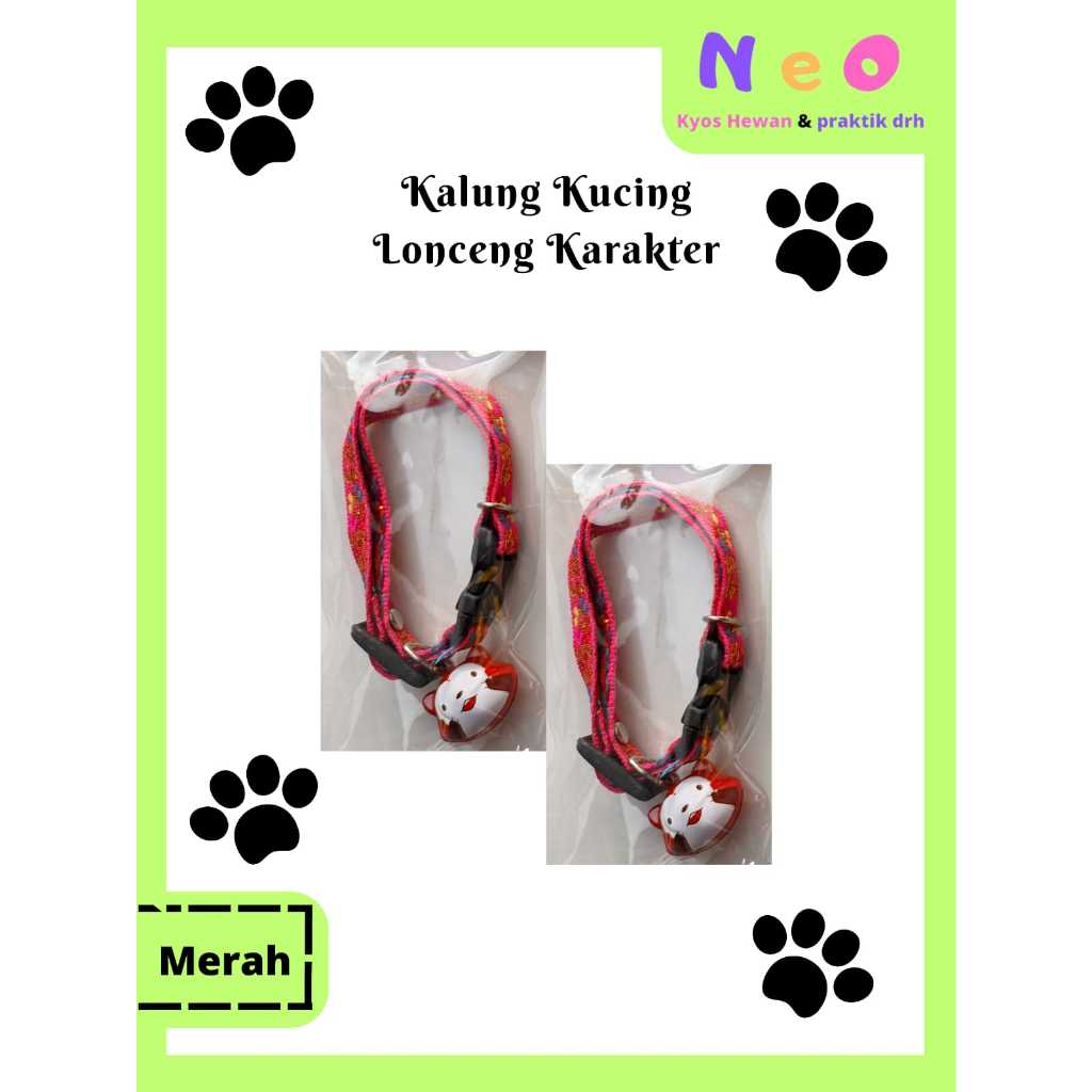 Kalung Kucing Lonceng Karakter