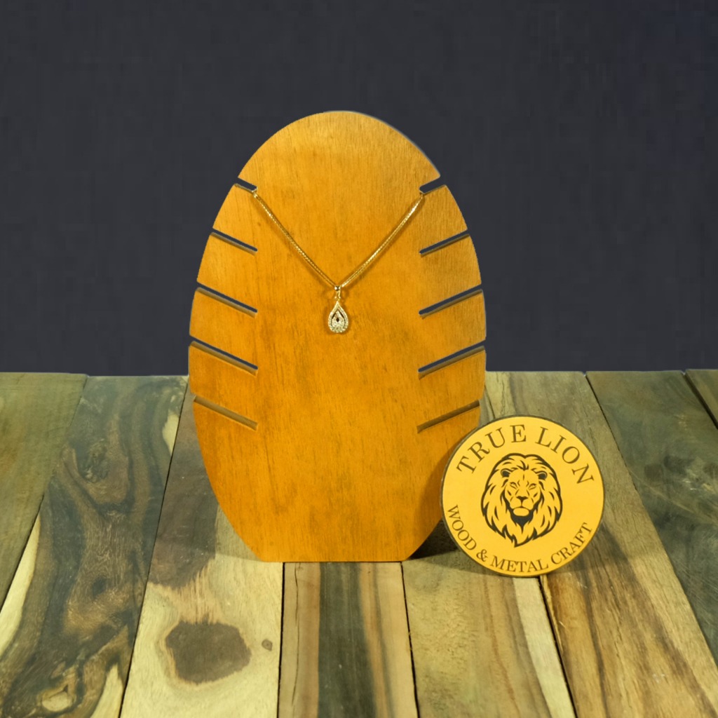 DISPLAY KALUNG STAND PERHIASAN STAND PAJANGAN KALUNG KAYU STAND AKSESORIS