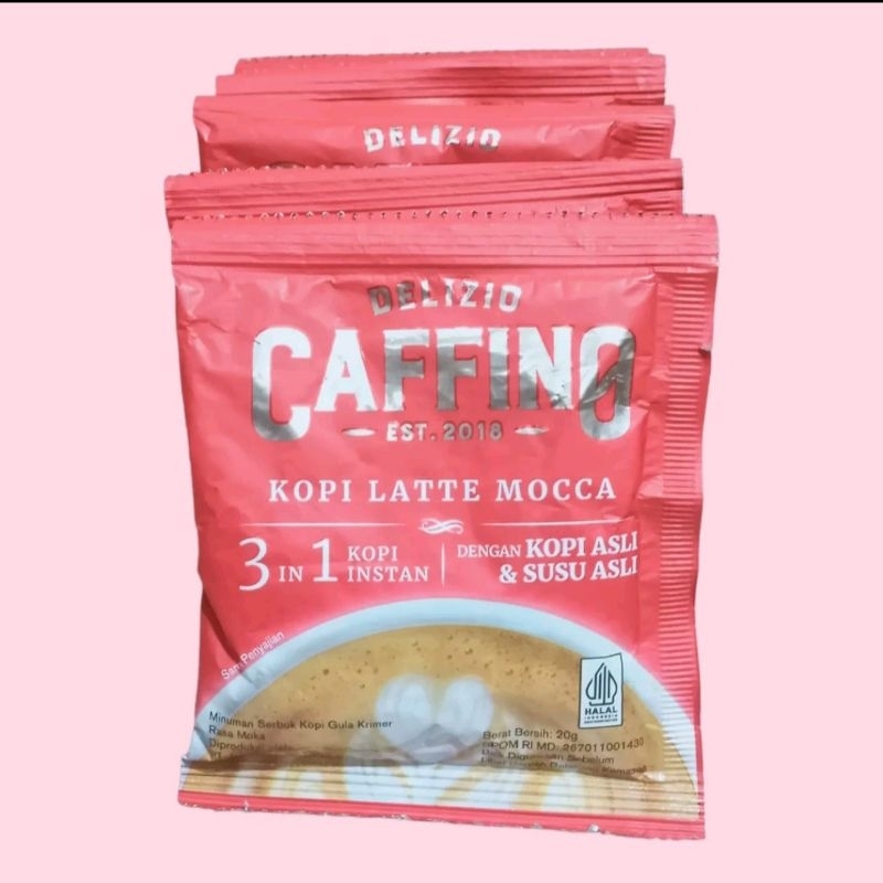 

202 - caffino Kopi latte Mocca 1 renceng (isi 10 sashet) + 5 sahset